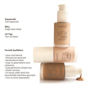 کرم فاندیشن اورجینال برند Farmasi مدل Vfx Pro Camera Ready Fondöten کد 784511006