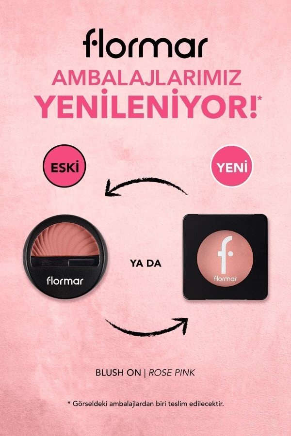 رژ گونه اورجینال برند Flormar مدل Mat Bitişli Kompakt Allık کد 121521408 - Image 2