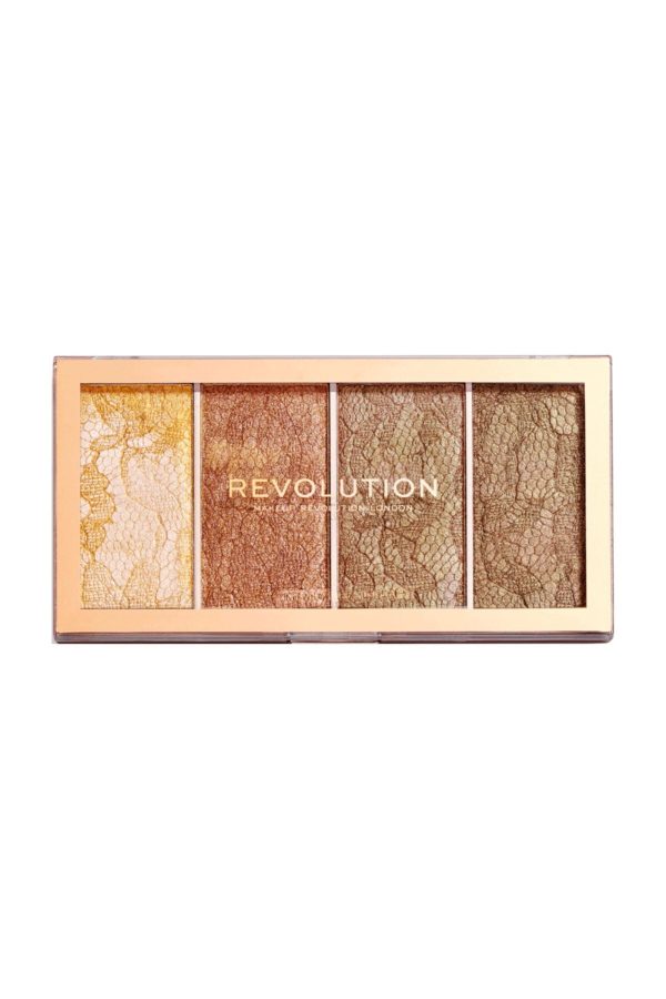 کرم روشن کننده اورجینال برند Revolution مدل Revolution Vintage Lace Highlighter Palette کد 142164705