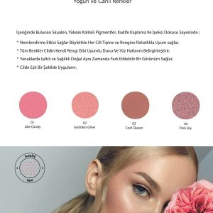 رژ گونه اورجینال برند Farmasi مدل Toz Allık 04 Pink Lıly کد 786076093