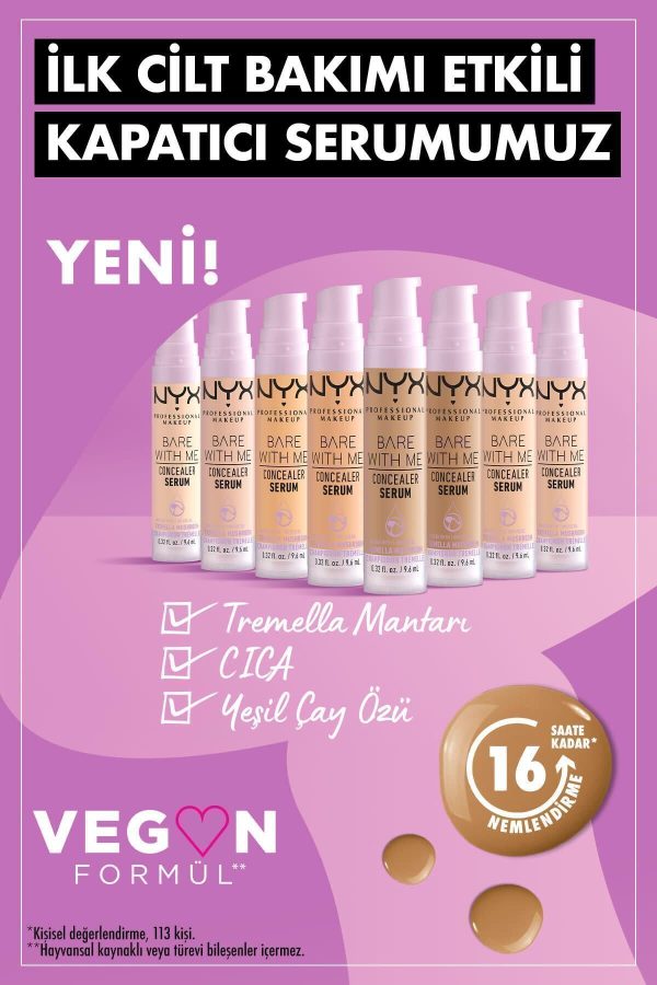 کانسیلر اورجینال برند Nyx professional makeup مدل Bare With Me Kapatıcı Serum کد 737326285 - Image 6