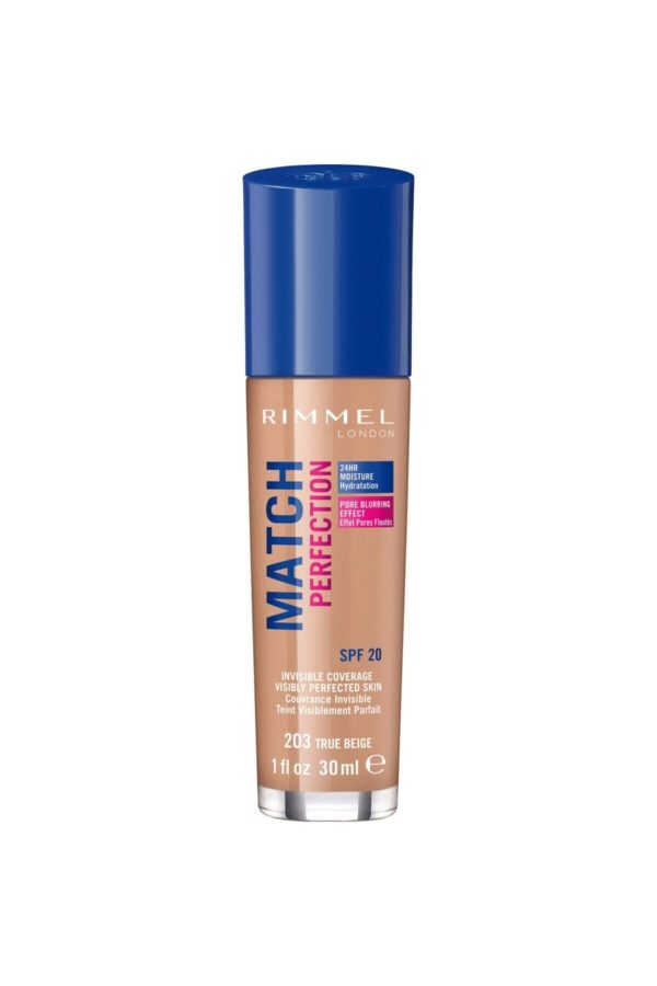 کرم فاندیشن اورجینال برند Rimmel london مدل Match Perfection کد 57608293