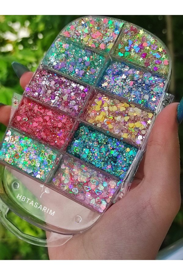 سایه چشم اورجینال برند Hbtasarim مدل Gliter Far Simli Palet 5 کد 723087581 - Image 7