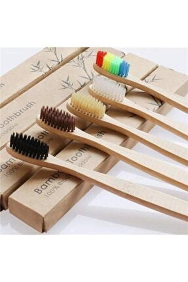 مسواک دستی اورجینال برند Smyak مدل Antibacterial Bamboo Toothbrush 10 Pack کد 269300118