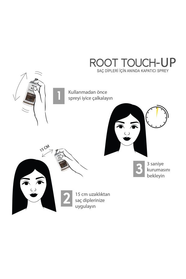 رنگ مو اورجینال برند Root touch up مدل Root Touch-Up Instant Cover Spray کد 808150103 - Image 2