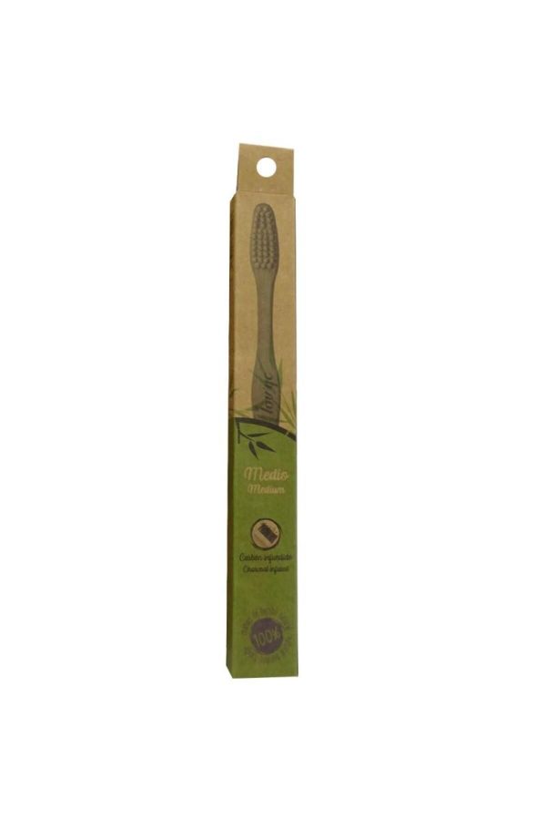 مسواک دستی اورجینال برند Lov yc مدل Bamboo Charcoal Medium کد 754678826 - Image 2