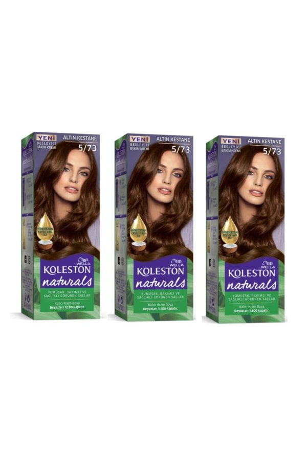 رنگ مو اورجینال برند Wella مدل Altın Kestane 3 Lü Paket کد 158312935