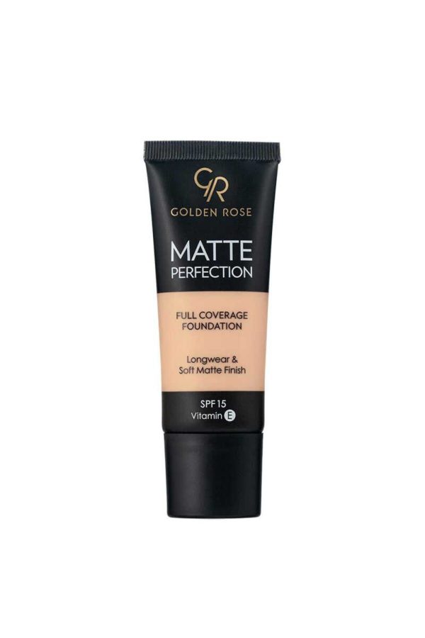 کرم فاندیشن اورجینال برند Golden rose مدل Matte Perfection Full Coverage Foundation کد 716174729