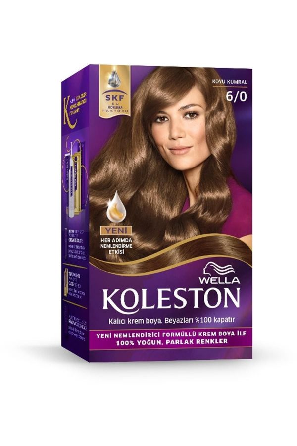 رنگ مو اورجینال برند Wella مدل Kit Boya 6/0 Koyu Kumral کد 194105246