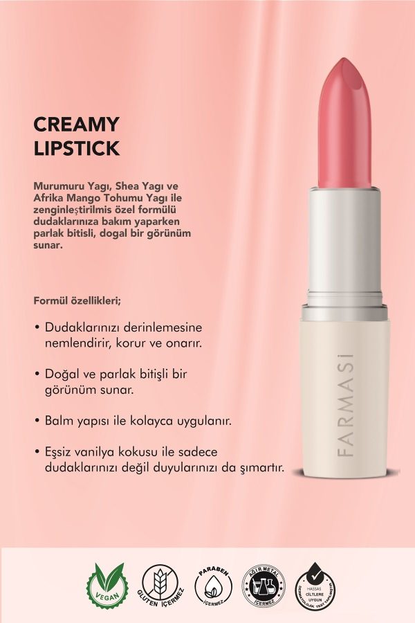 رژ لب اورجینال برند Farmasi مدل Creamy Lipstick 12 کد 786885027 - Image 2