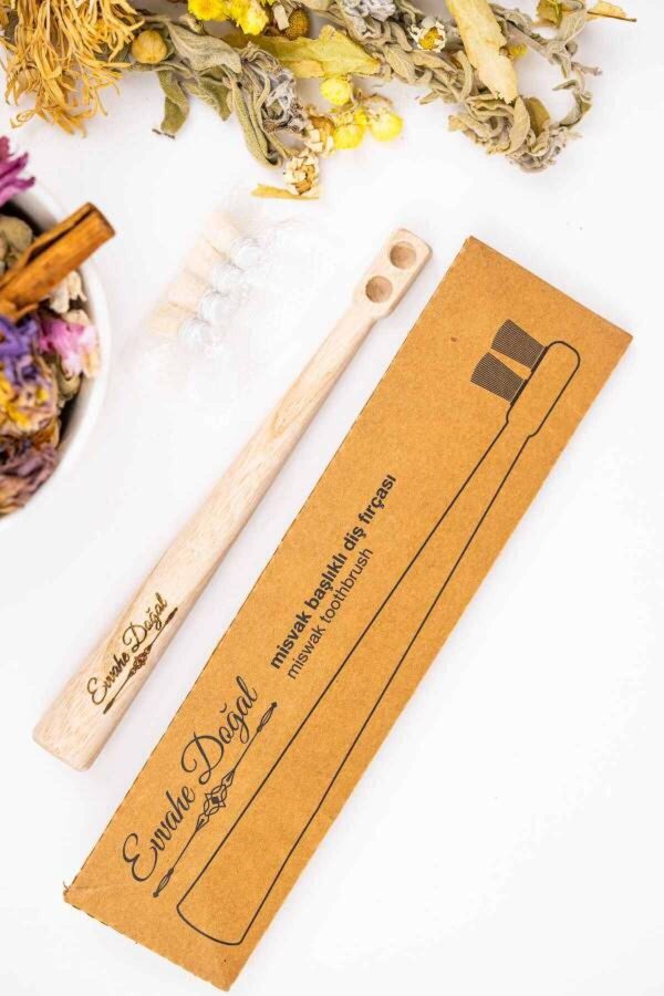خمیر دندان اورجینال برند Evvahe dogal مدل Natural Toothbrush with Miswak Head کد 283777970