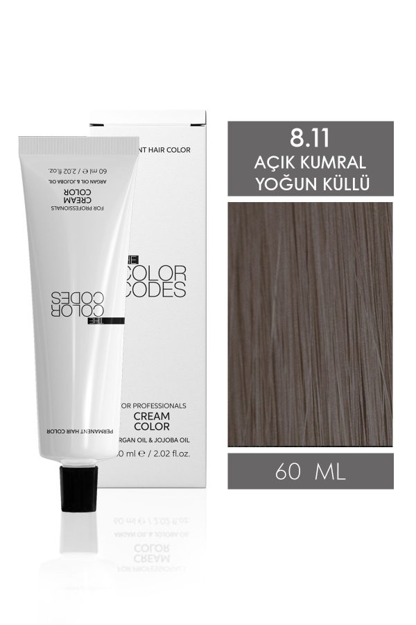 رنگ مو اورجینال برند The color codes مدل 811 Yoğun Açık Küllü Sarı کد 764853803