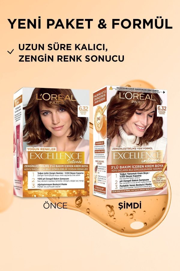 رنگ مو اورجینال برند L oreal paris مدل Excellence Intense Saç Boyası کد 1262250 - Image 3