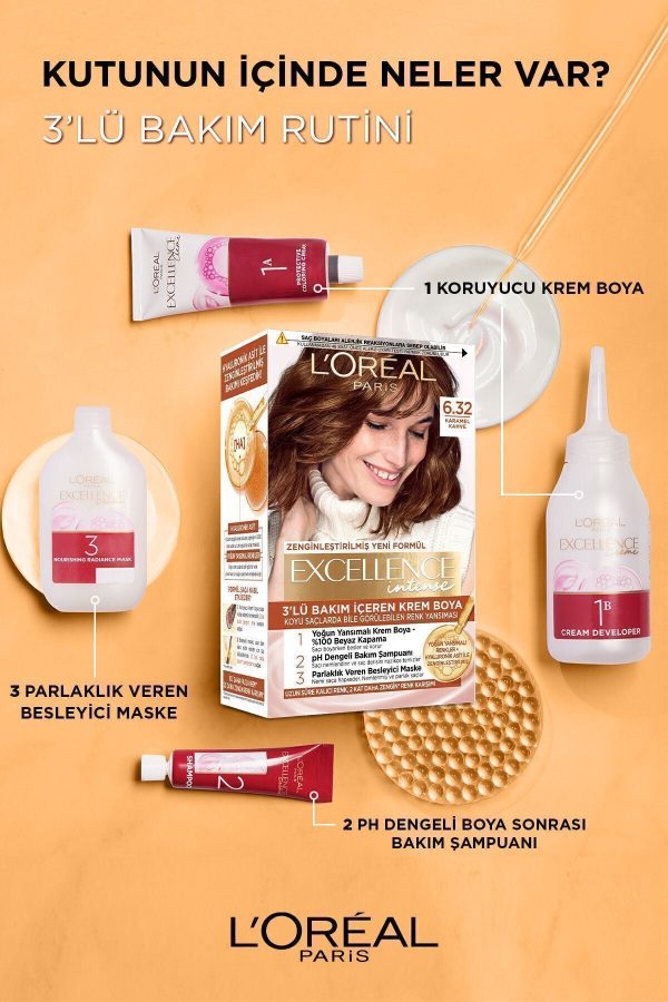 رنگ مو اورجینال برند L oreal paris مدل Excellence Intense Saç Boyası کد 1262250 - Image 5