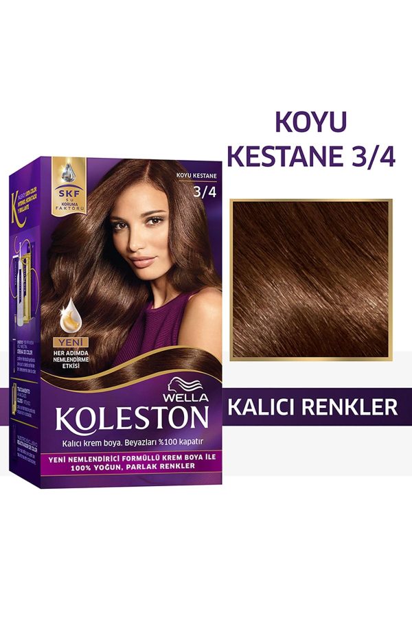رنگ مو اورجینال برند Wella مدل Kıt 3/4 Koyu Kestane کد 1233547
