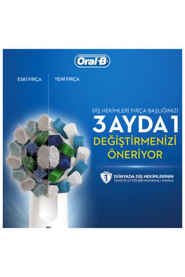سری یدک مسواک برقی اورجینال برند Oral b مدل Cross Action 4'lü کد 85839246 - Image 3