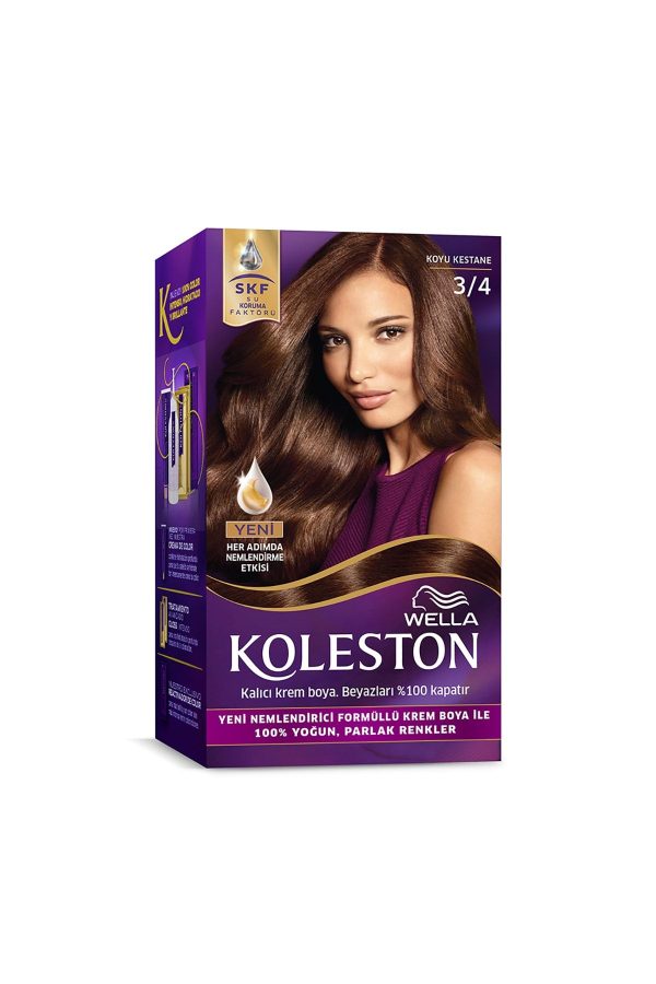 رنگ مو اورجینال برند Wella مدل Kıt 3/4 Koyu Kestane کد 1233547 - Image 2