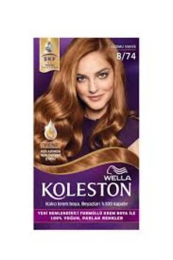رنگ مو اورجینال برند Wella مدل Koleston Saç Boyası No: 8/74 کد 52928953