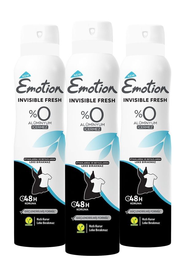 دئودورانت اورجینال برند Emotion مدل Invisible Fresh 3x150ml کد 32279554