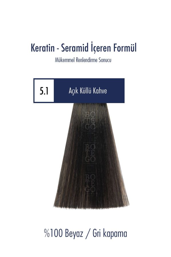 رنگ مو اورجینال برند Botegohair مدل Botego Milano Profesyonel Krem Boya کد 672377724 - Image 2