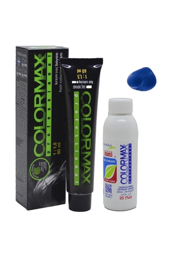 رنگ مو اورجینال برند Colormax مدل Mavi Düzeltici + Oksidan Krem کد 651243507