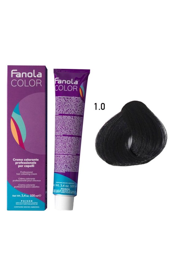 رنگ مو اورجینال برند Fanola مدل 100ml Black 10 کد 353964310