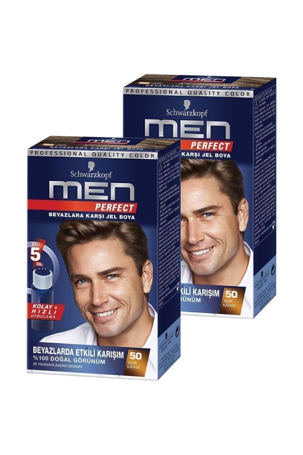 رنگ مو اورجینال برند Men perfect مدل Perfect 50 - Açık Kahve کد 6636674 - Image 6