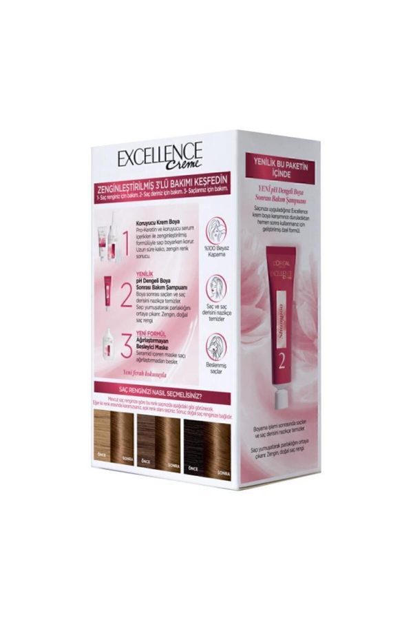 رنگ مو اورجینال برند L oreal paris مدل Excellence Creme کد 1262235 - Image 4