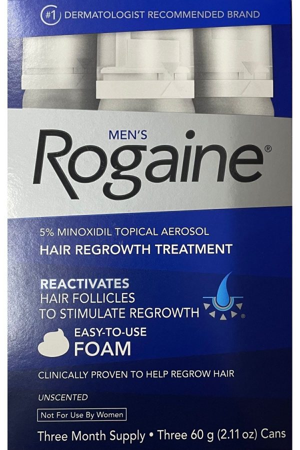 ست مراقبت از مو اورجینال برند Johnson johnson مدل Rogaine Mens Foam 3-month Supply کد 832948696