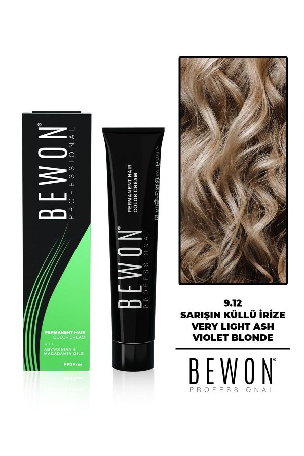 رنگ مو اورجینال برند Bewon مدل Blonde Ash Iridescent 912 کد 773806118