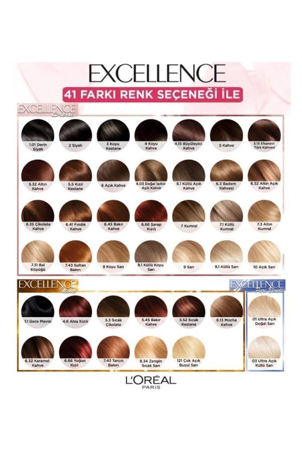 رنگ مو اورجینال برند L oreal paris مدل Excellence Creme Saç Boyası کد 32630255 - Image 8