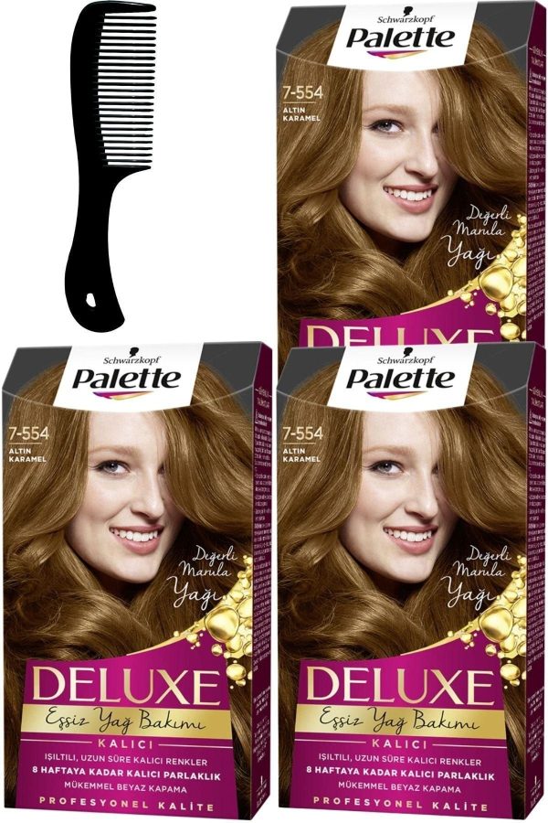 رنگ مو اورجینال برند Palette مدل 7-554 Altın Karamel کد 130949014
