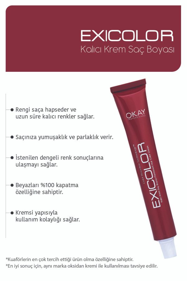 رنگ مو اورجینال برند Exicolor مدل 83 Kalıcı Krem Saç Boyası کد 818276992 - Image 2