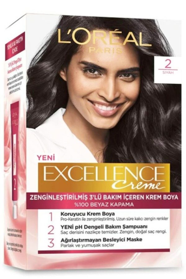 رنگ مو اورجینال برند L oreal paris مدل Excellence Saç Boyası 2 کد 72749340