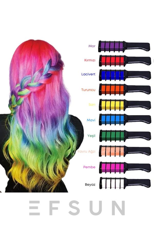 رنگ مو اورجینال برند Efsun مدل Temporary Hair Chalk Washable کد 752345520 - Image 2