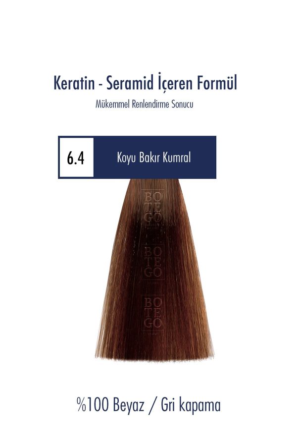 رنگ مو اورجینال برند Botegohair مدل Botego Milano Profesyonel Krem Boya کد 672591991 - Image 2