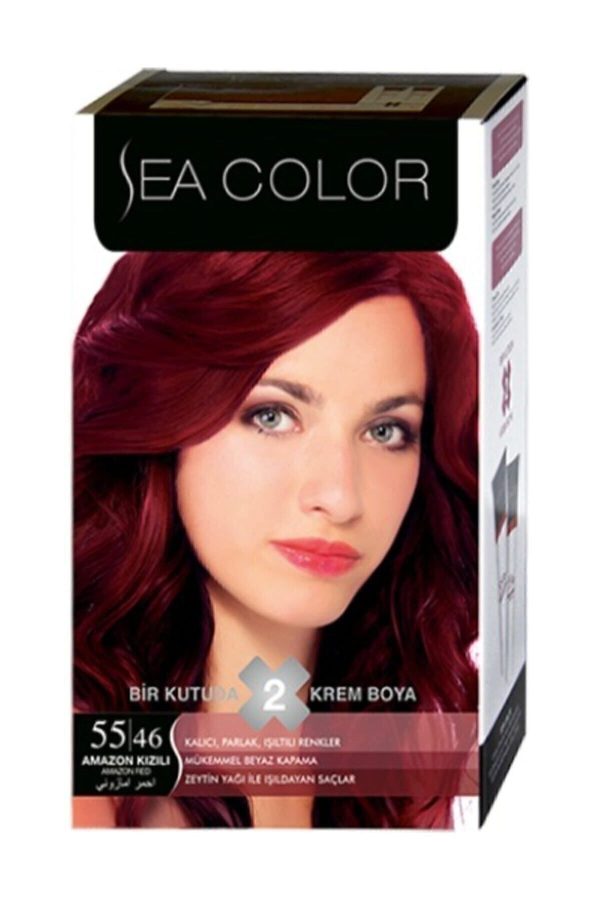 رنگ مو اورجینال برند Sea color مدل Amazon Kızılı 55/46 کد 31447761