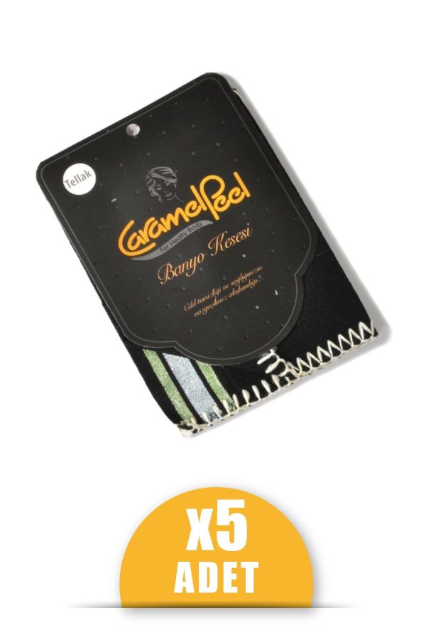 لیف و اسفنج حمام اورجینال برند Caramelpeel مدل Tellak Hamam Kesesi Siyah 5'li کد 36682573