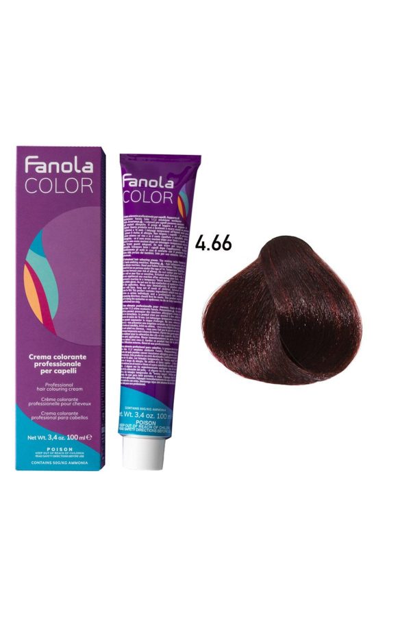 رنگ مو اورجینال برند Fanola مدل Color 100ml Chestnut Intense Red کد 129343511