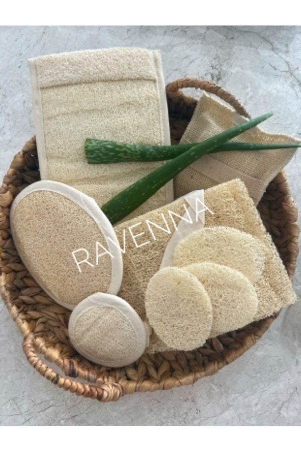 لیف و اسفنج حمام اورجینال برند Ravenna مدل Natural Loofah Scrubbing Glove کد 339638760 - Image 2