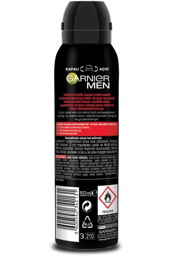 دئودورانت اورجینال برند Garnier مدل Ultra Kuru+Sprey 150 Ml کد 36822710 - Image 2
