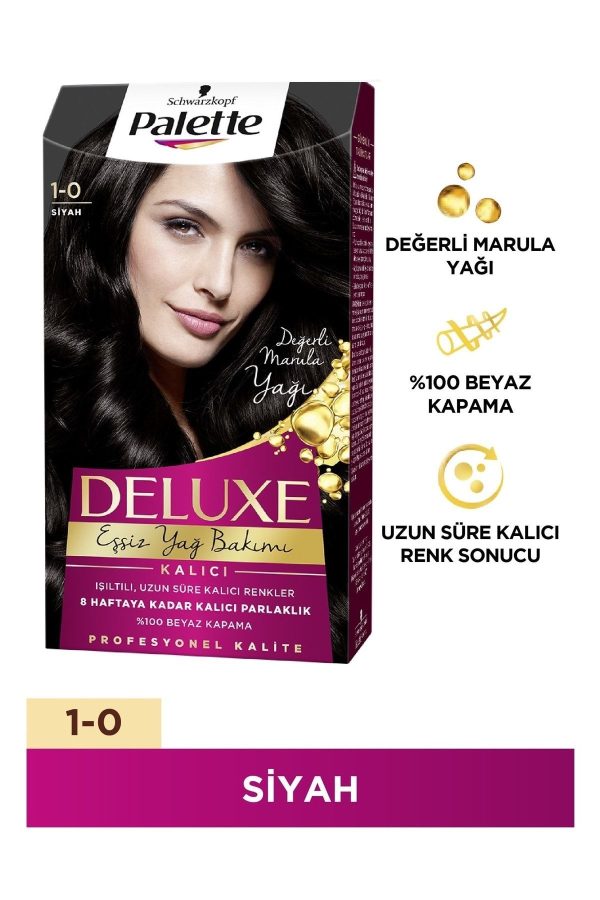 رنگ مو اورجینال برند Palette مدل Deluxe 1-0 Siyah کد 87075280 - Image 3