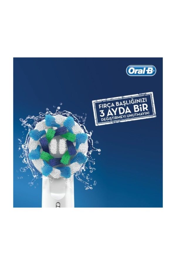 سری یدک مسواک برقی اورجینال برند Oral b مدل Cross Action 4lü کد 37696136 - Image 3