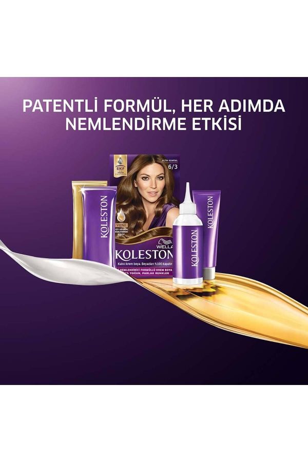 رنگ مو اورجینال برند Wella مدل Koleston Kit Saç Boyası 6/3 کد 54552714 - Image 5