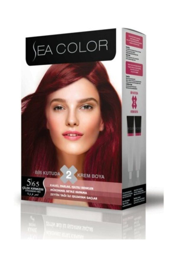 رنگ مو اورجینال برند Sea color مدل Two-tone hair dye, Strawberry Red کد 72166664
