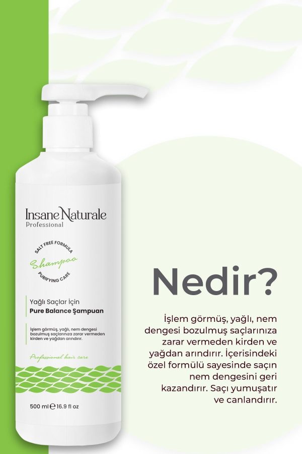 شامپو اورجینال برند Insane naturale مدل Pure Balance Shampoo 500 ml کد 827012642 - Image 2
