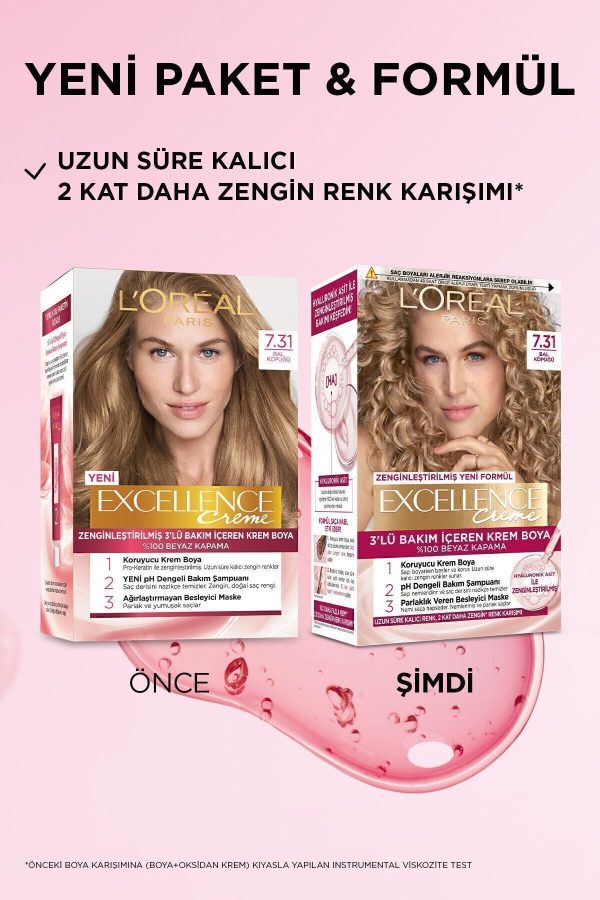 رنگ مو اورجینال برند L oreal paris مدل Excellence Creme Saç Boyası کد 1262242 - Image 3