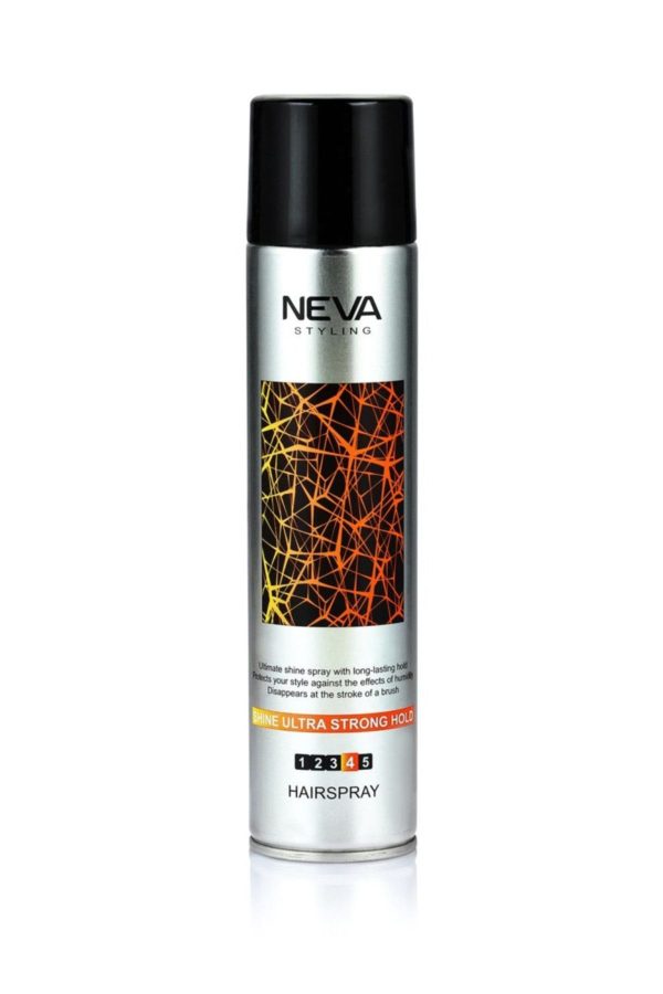 اسپری مو اورجینال برند Neva styling مدل Shine Ultra Strong Hold کد 4800970