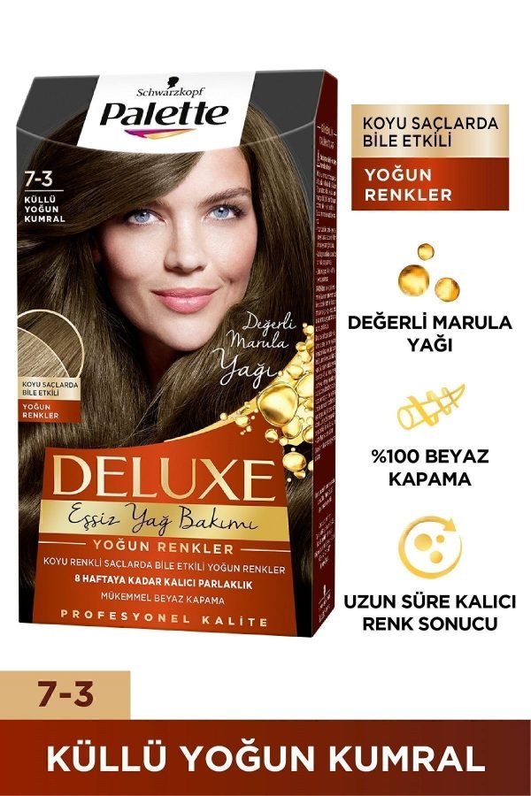 رنگ مو اورجینال برند Palette مدل Palette Deluxe Yoğun Renkler 7-3 کد 48500104 - Image 2