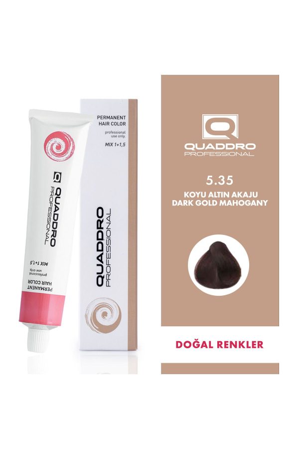 رنگ مو اورجینال برند Quaddro professional مدل Koyu Altın Akaj کد 828597508